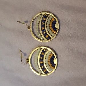 Jessica Simpson Multi-Colored Beaded Drop Earrings